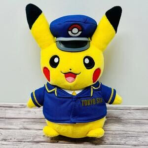 Pokemon Stationmaster Pikachu Plush Exclusive Tokyo Station Japan US Seller